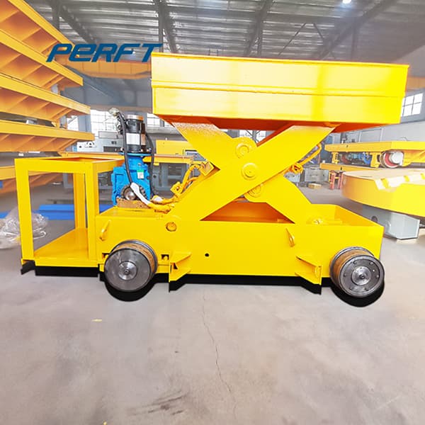 <h3>steel pipe and tube transfer trolley on rail tracks</h3>

